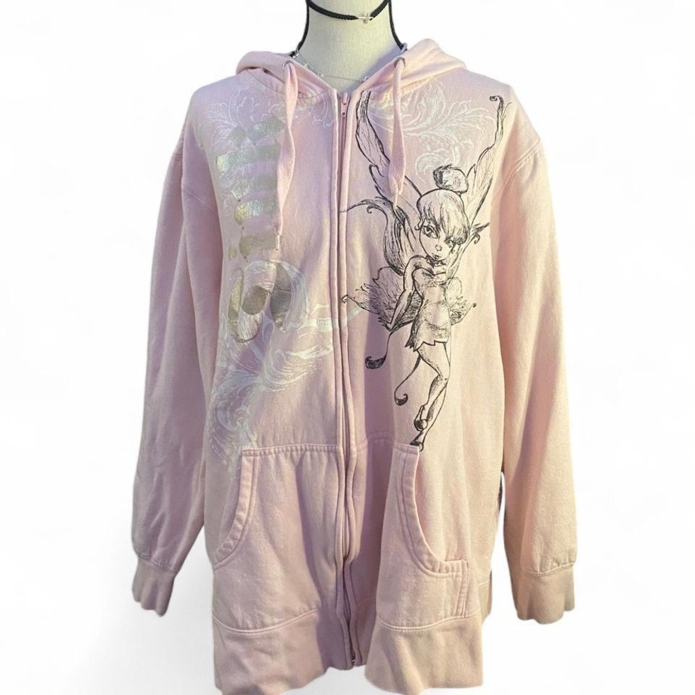 Baby pink Tinkerbell Y2k Graphic Hoodie